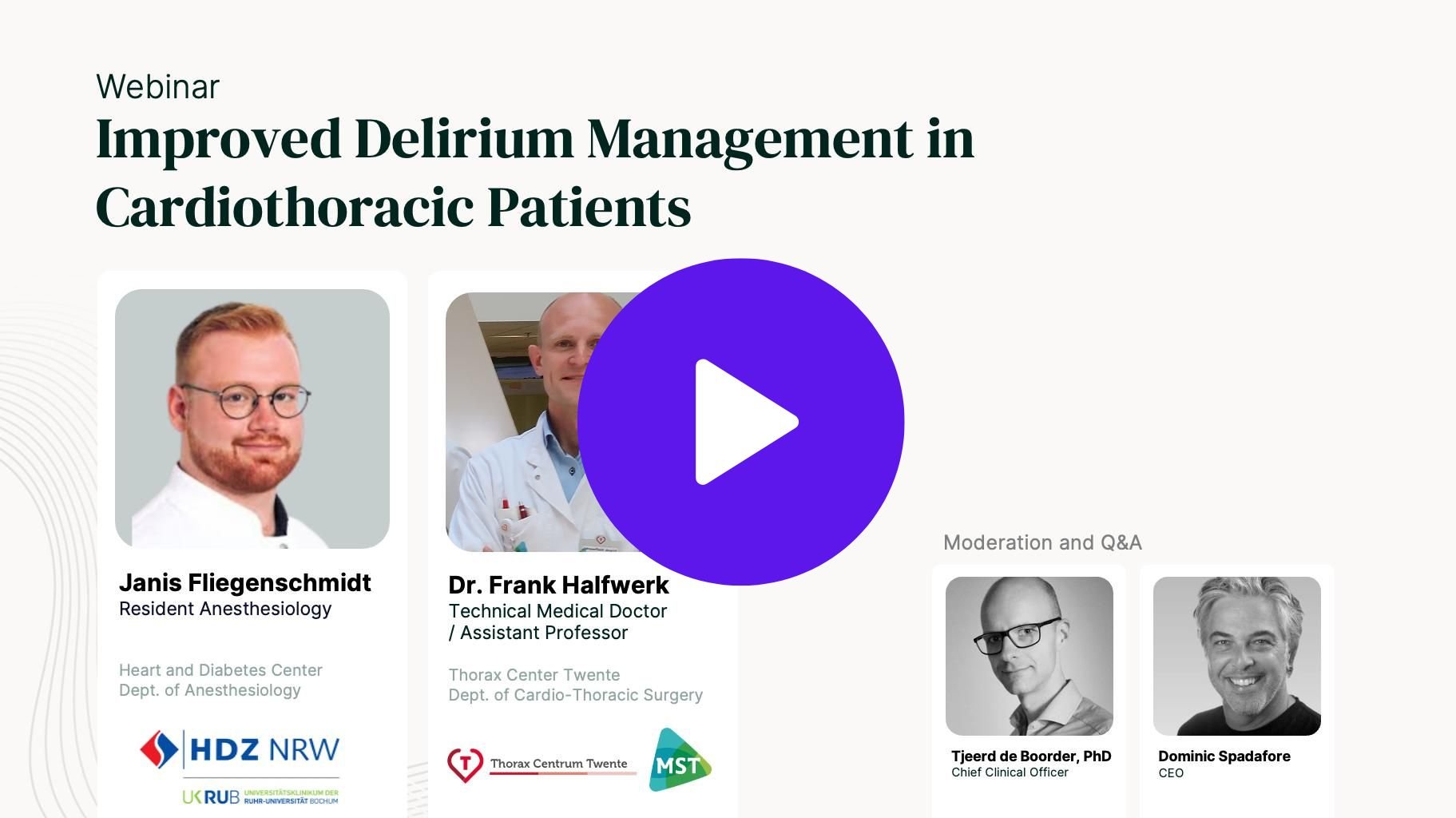 Webinar Improved Delirium Management in Cardiothoracic Patients Home V2